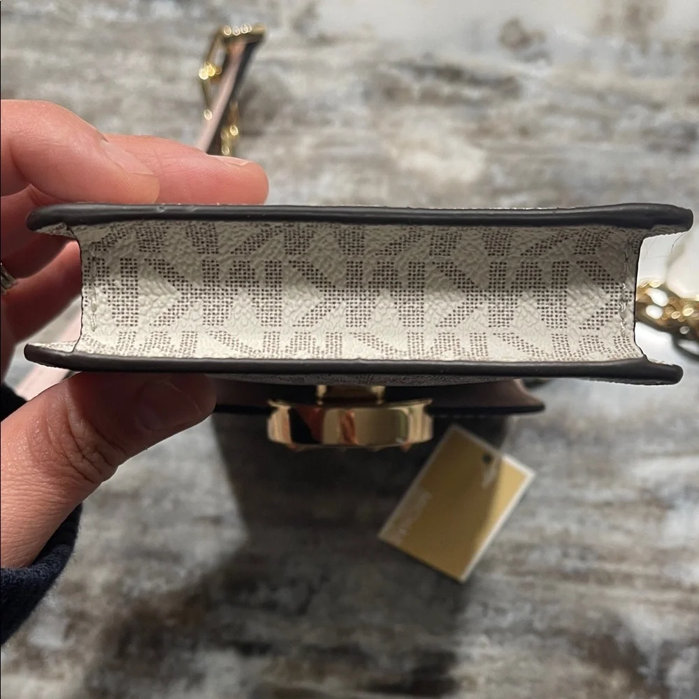 Michael Kors Pink and Cream Phone Crossbody - Picture 3 of 5